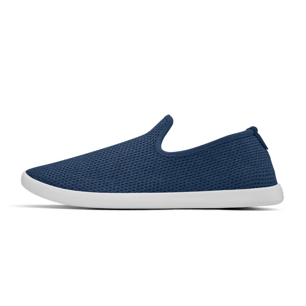 Allbirds Men\'s Slip-Ons Navy - Tree Loungers - 47812WKHX